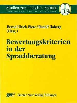 cover image of Bewertungskriterien in der Sprachberatung